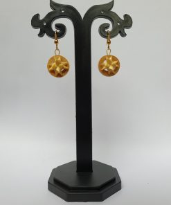 Bamboo Star on Round Earrings