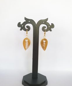 Bamboo Peacock Eye Earrings #2