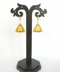 Bamboo Star Pyramid Earrings