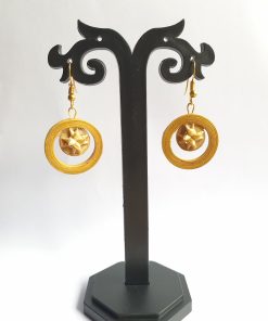 Bamboo Two Round N Star Earrings