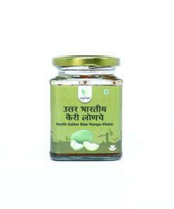 North Indian Raw Mango Pickle (उत्तर भारतीय कैरी लोणचे) - 225 gm