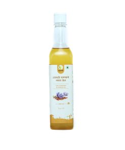 Cold Pressed Flaxseed Oil (लाकडी घाण्याचे जवस तेल) - 500ml
